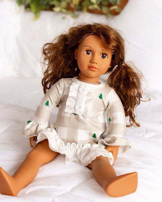 ****PREORDER***Doll Gown - Holiday Gingham - Sugar Bee Clothing