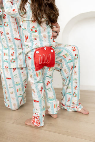 ****PREORDER***Ruffle Buttflap Pajamas - Christmas at The Beach - Sugar Bee Clothing