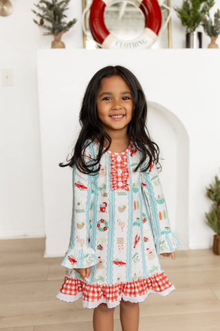 ****PREORDER***Gown with Bloomers - Christmas at The Beach - Sugar Bee Clothing