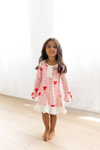 ****PREORDER***Gown with Bloomers - Candy Cane Lane - Sugar Bee Clothing
