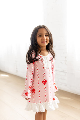 ****PREORDER***Gown with Bloomers - Candy Cane Lane - Sugar Bee Clothing