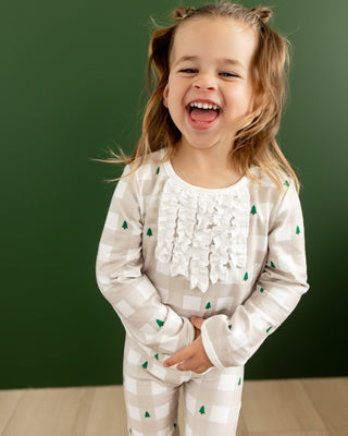 ****PREORDER***Ruffle Buttflap Pajamas - Holiday Gingham - Sugar Bee Clothing