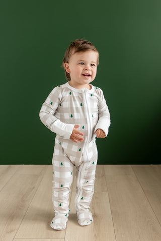 ****PREORDER***Zippy Buttflap Pajamas - Holiday Gingham - Sugar Bee Clothing