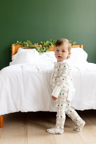 ****PREORDER***Zippy Buttflap Pajamas - Holiday Gingham - Sugar Bee Clothing