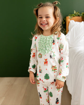 ****PREORDER***Ruffle Buttflap Pajamas - Christmas Memories - Sugar Bee Clothing