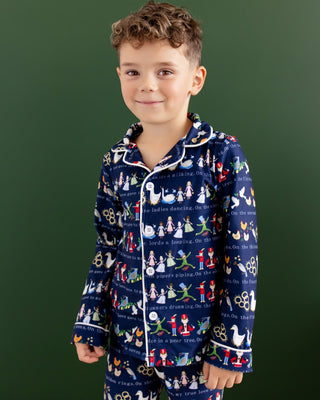 ****PREORDER***Boys Button Down Pajamas - 12 Days of Christmas - Sugar Bee Clothing