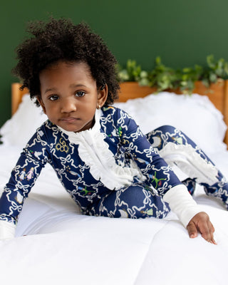 ****PREORDER***Girls Zippy Ruffle Buttflap Pajamas - 12 Days of Christmas - Sugar Bee Clothing