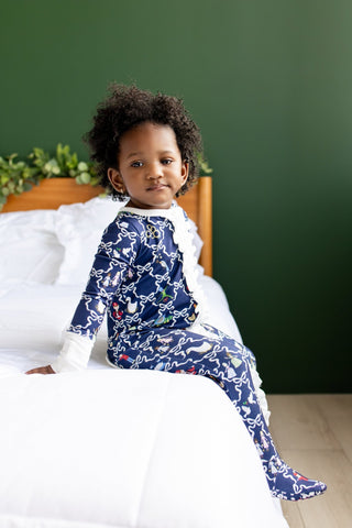 ****PREORDER***Girls Zippy Ruffle Buttflap Pajamas - 12 Days of Christmas - Sugar Bee Clothing