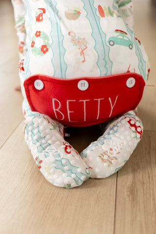 ****PREORDER***Ruffle Zippy Pajamas - Christmas at The Beach - Sugar Bee Clothing