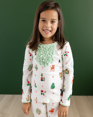 ****PREORDER***Ruffle Buttflap Pajamas - Christmas Memories - Sugar Bee Clothing