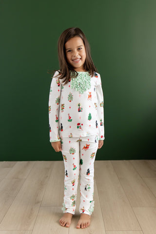 ****PREORDER***Ruffle Buttflap Pajamas - Christmas Memories - Sugar Bee Clothing