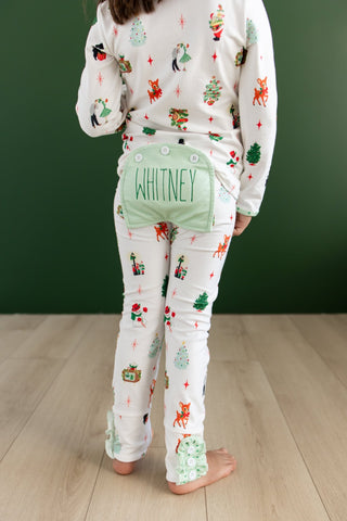 ****PREORDER***Ruffle Buttflap Pajamas - Christmas Memories - Sugar Bee Clothing