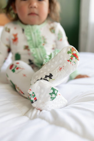 ****PREORDER***Ruffle Zippy Pajamas - Christmas Memories - Sugar Bee Clothing
