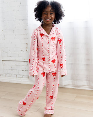 ****PREORDER***Kids Button Down PJs - Candy Cane Lane - Sugar Bee Clothing