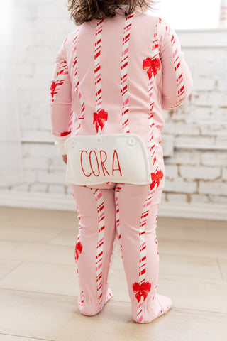 ****PREORDER***Zippy Ruffle Buttflap Pajamas - Candy Cane Lane - Sugar Bee Clothing