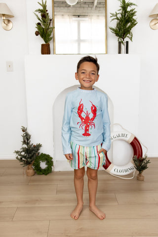 ****PREORDER***Swim Shorts - Christmas at The Beach - Sugar Bee Clothing