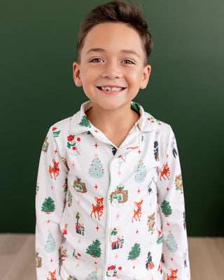 ****PREORDER***Kids Button Down Pajamas - Christmas Memories - Sugar Bee Clothing