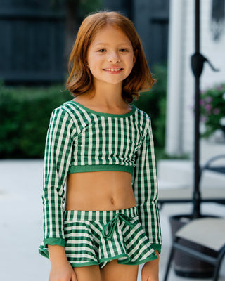 ***PREORDER***Skirt Bikini - Green Gingham