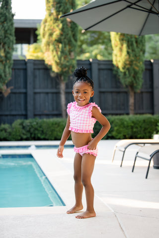 ***PREORDER***Ruffle Bikini - Pink Gingham