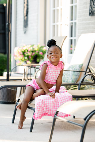 ***PREORDER***Ruffle Bikini - Pink Gingham