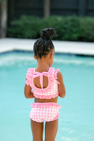 ***PREORDER***Ruffle Bikini - Pink Gingham