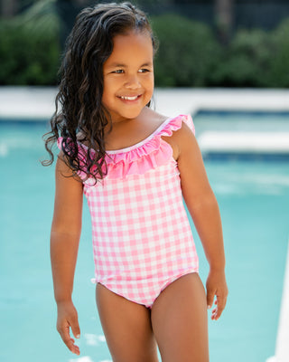 ***PREORDER***Bow Back Swimsuit - Pink Gingham