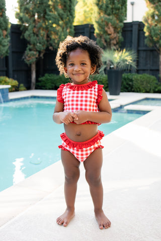 ***PREORDER***Ruffle Bikini - Red Gingham