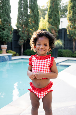 ***PREORDER***Ruffle Bikini - Red Gingham