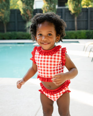 ***PREORDER***Ruffle Bikini - Red Gingham