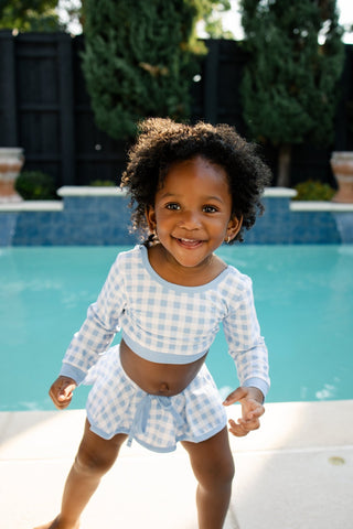 ***PREORDER***Skirt Bikini - Blue Gingham - Sugar Bee Clothing