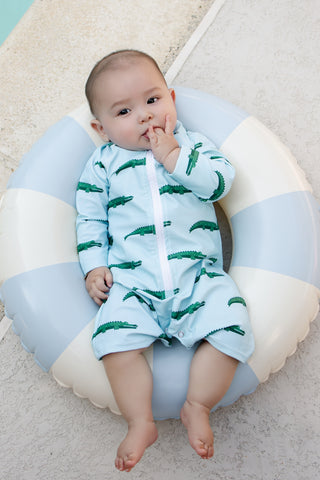 ***PREORDER***One - Piece Baby Swimsuit - Alligator