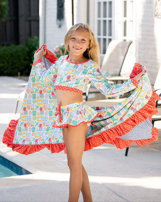 Swim Towel - Positano Picnic - Sugar Bee Clothing