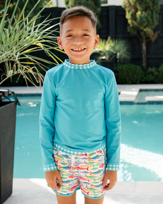 ***PREORDER***Compression Swim Shorts - Rainbow Fish