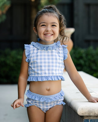 ***PREORDER***Ruffle Bikini - Blue Gingham