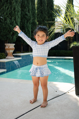 ***PREORDER***Skirt Bikini - Blue Gingham - Sugar Bee Clothing