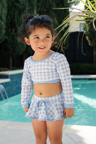 ***PREORDER***Skirt Bikini - Blue Gingham - Sugar Bee Clothing