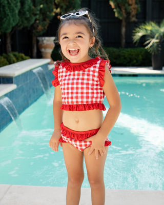 ***PREORDER***Ruffle Bikini - Red Gingham