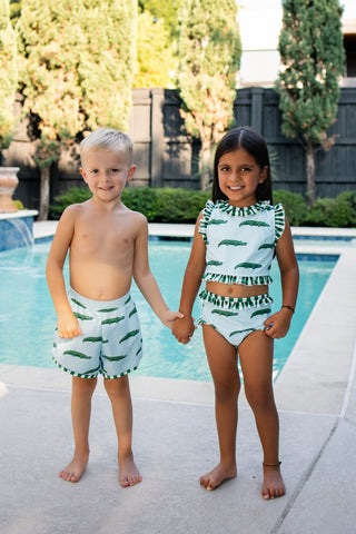 ***PREORDER***Ruffle Bikini - Alligator
