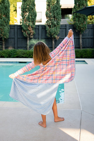 Swim Towel - Dreamscape Plaid - Sugar Bee Clothing