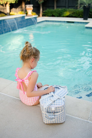 Soft-Sided Coolers - Blue Gingham - Sugar Bee Clothing