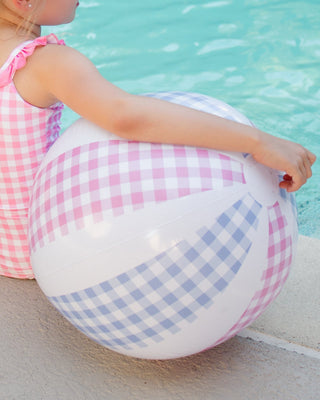 ***PREORDER***Inflatable Beach Ball - Blue/Pink Gingham