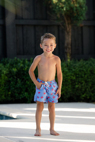 Compression Swim Shorts - Coastal Crab - Sugar Bee Clothing