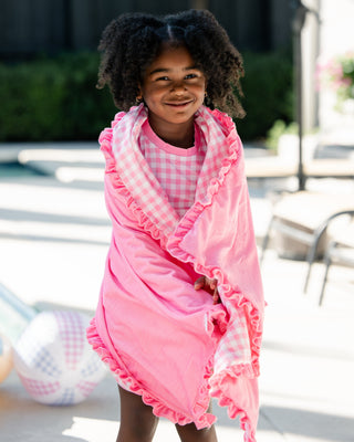 ***PREORDER***Swim Towel - Pink Gingham