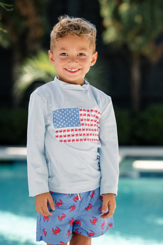 Compression Swim Shorts - Coastal Crab - Sugar Bee Clothing