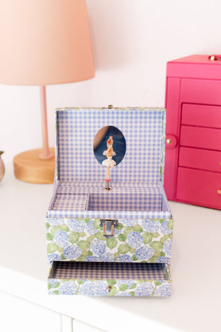 Blue Hydrangea - Musical Jewelry Box