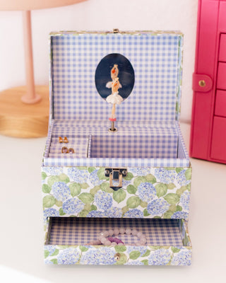 Blue Hydrangea - Musical Jewelry Box