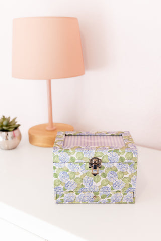Blue Hydrangea - Musical Jewelry Box