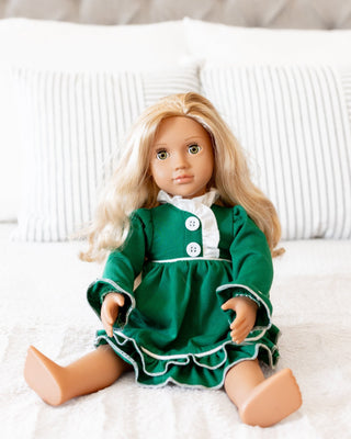 ****PREORDER***Doll Gown - Green - Sugar Bee Clothing