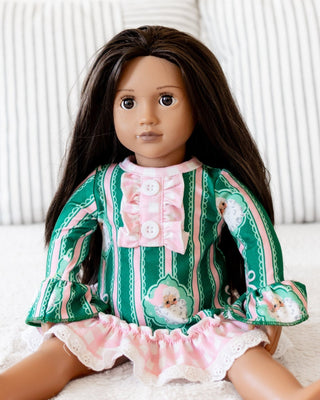 ****PREORDER***Doll Gown - Girls Storybook Santa - Sugar Bee Clothing