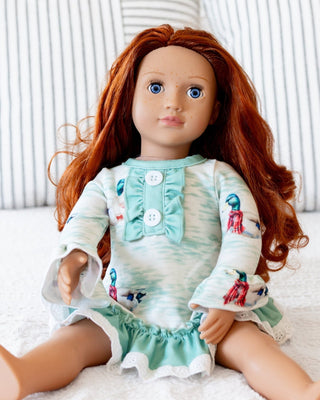 ****PREORDER***Doll Gown - Winter Ducks - Sugar Bee Clothing